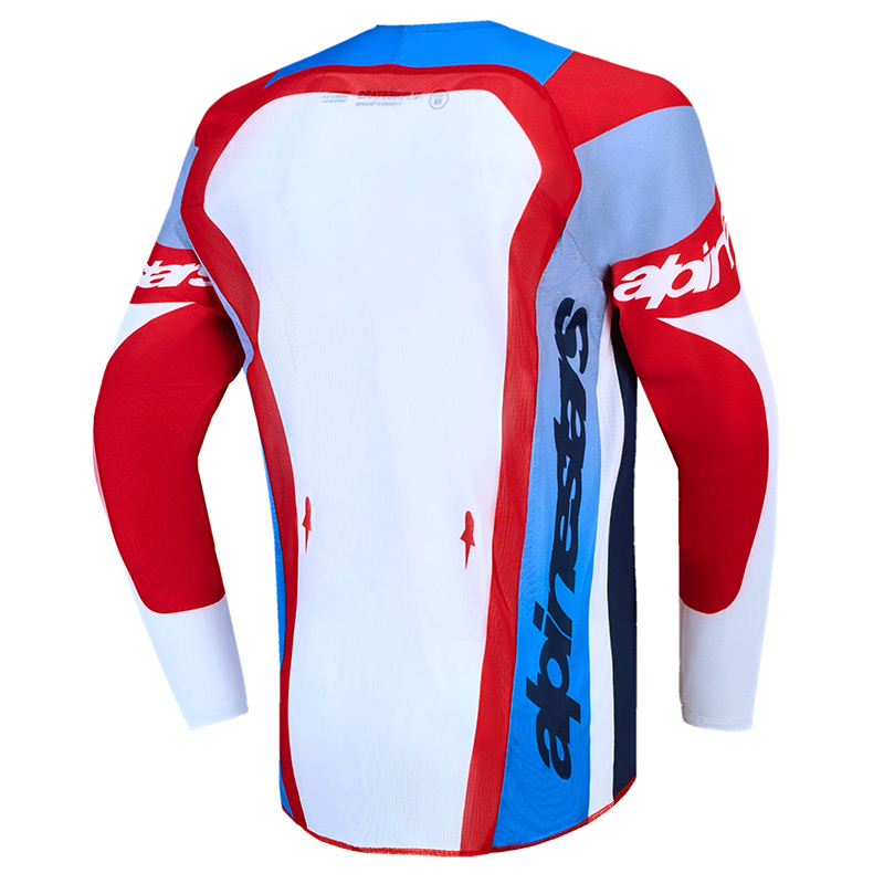 Maillot Cross Enfant Alpinestars Supertech Dyna 2027 Rouge Bleu Dos
