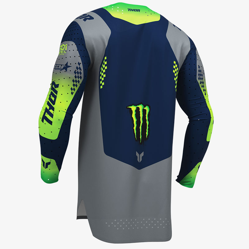 Maillot Cross THOR MX Monster Energy GrisBleu 02