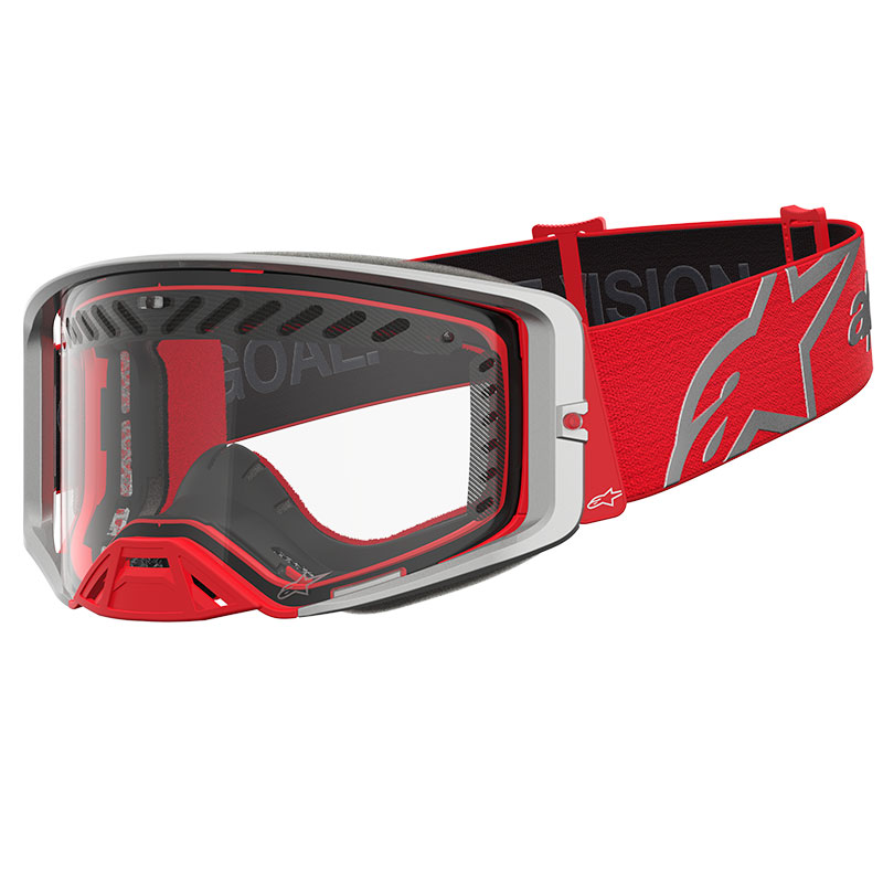Masque Alpinestars Supertech Dura Air Fluid RougeGris