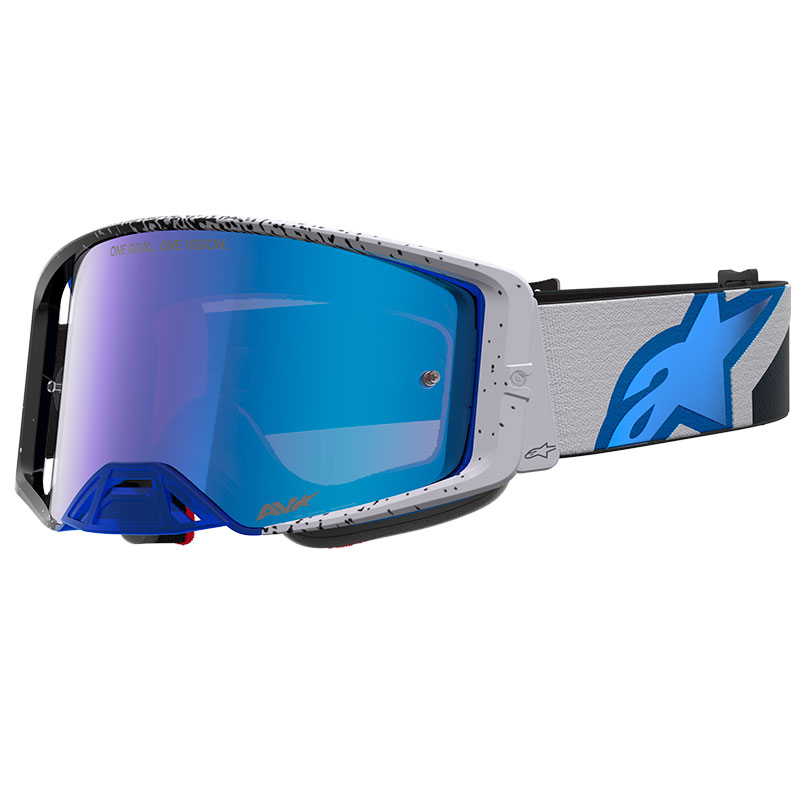 Masque Alpinestars Supertech Hiten Blanc Bleu
