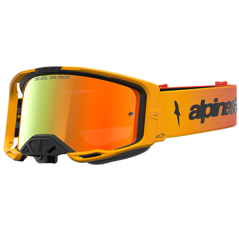 Masque Alpinestars Vision8 Amber Jaune Noir Miroir