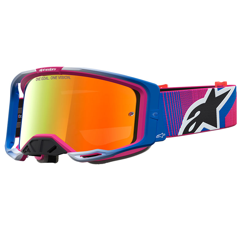 Masque Alpinestars Vision8 Maven Violet Bleu Miroir