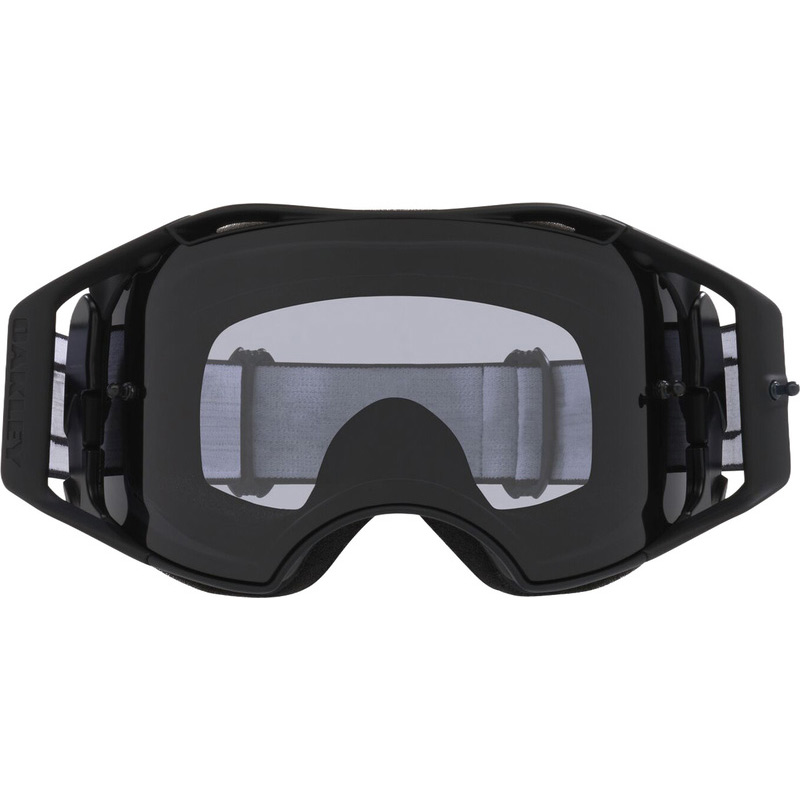 Masque Cross Oakley Airbrake Lite Matte Black Ecran Fume Noir face