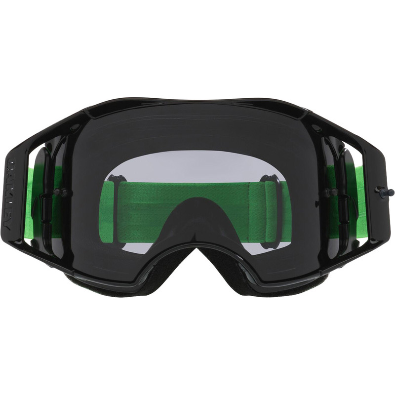 Masque Cross Oakley Airbrake Lite Moto Green Ecran Fume Gris Face