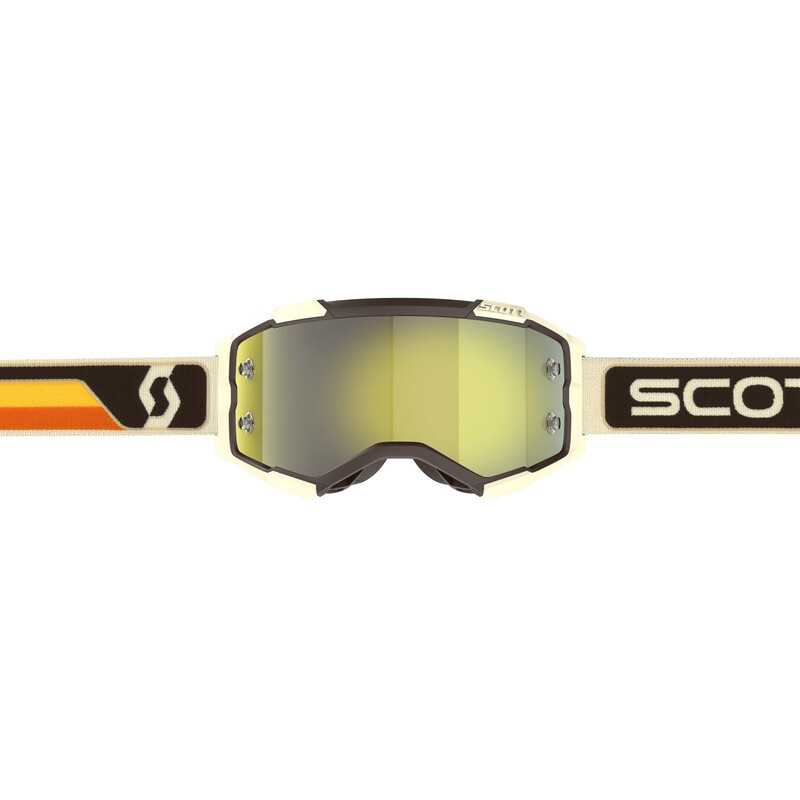 Masque Cross Scott Fury 2025 Beige Ecran Chrome Bandeau