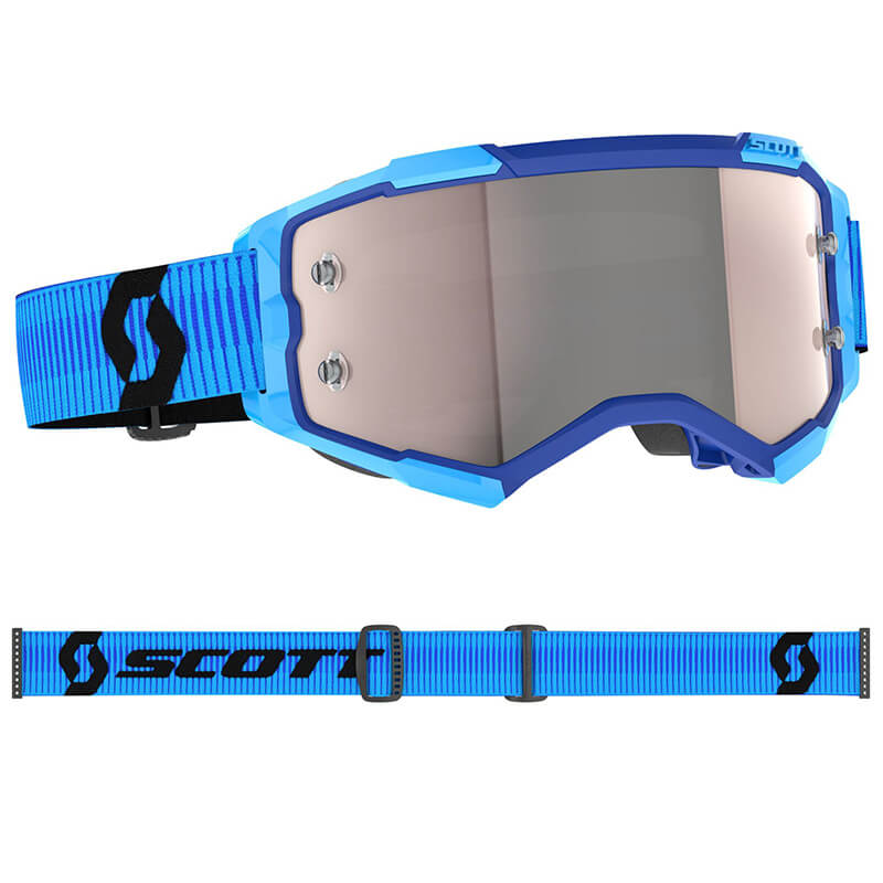 Masque Cross Scott Fury 2025 Bleu Ecran Chrome