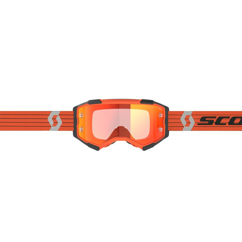 Masque Cross Scott Fury 2025 Orange Ecran Chrome Bandeau