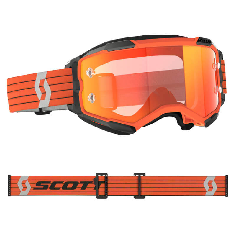 Masque Cross Scott Fury 2025 Orange Ecran Chrome