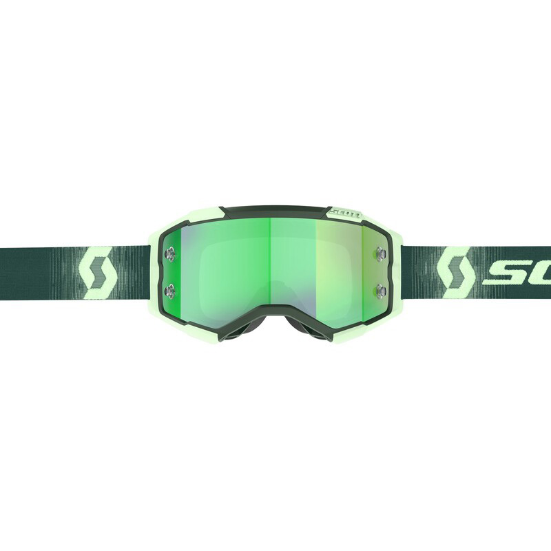 Masque Cross Scott Fury 2025 Vert Menthe Ecran Chrome Bandeau