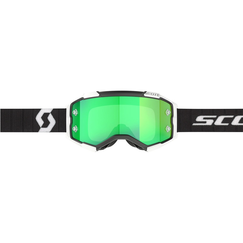 Masque Cross Scott Fury Noir Blanc Ecran Chrome Bandeau
