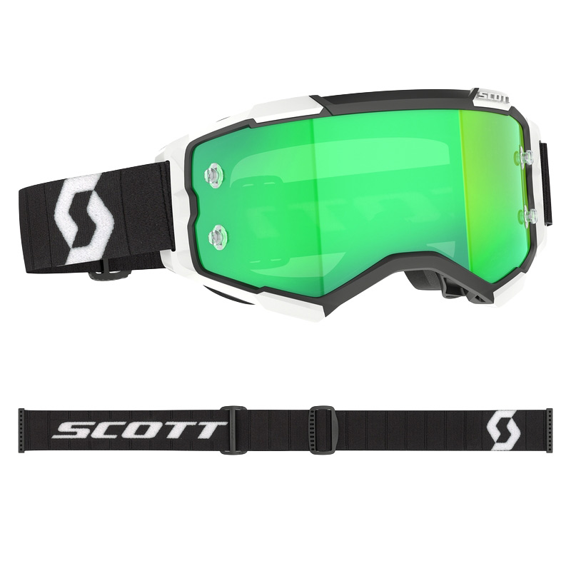 Masque Cross Scott Fury Noir Blanc Ecran Chrome