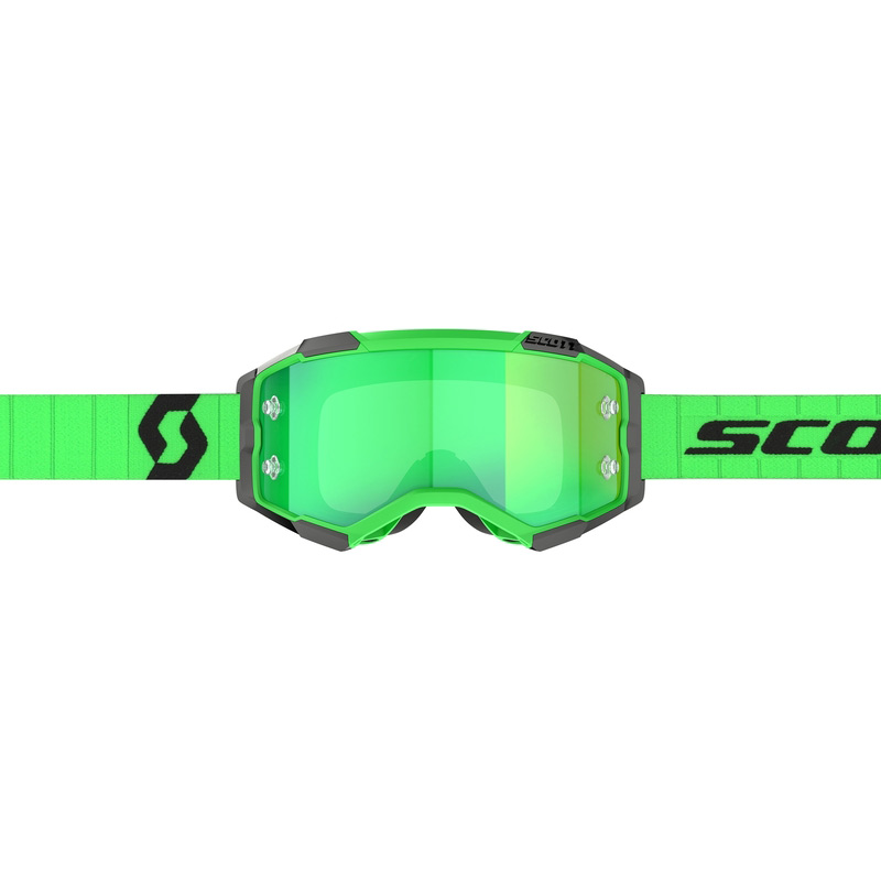Masque Cross Scott Fury Vert Ecran Chrome Bandeau