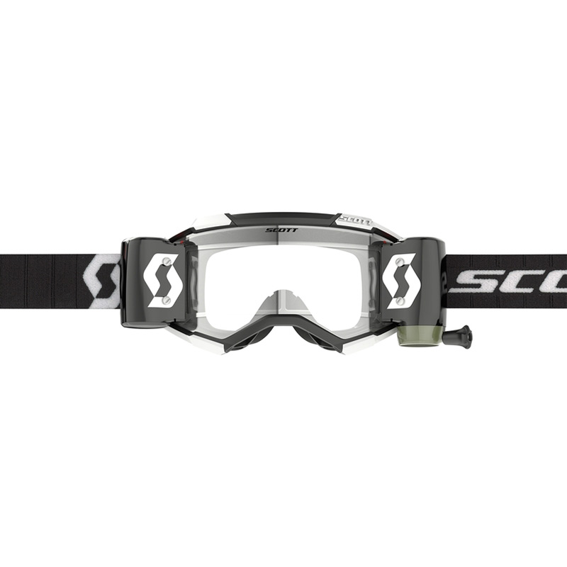 Masque Cross Scott Fury WFS Noir Blanc Roll Off Bandeau