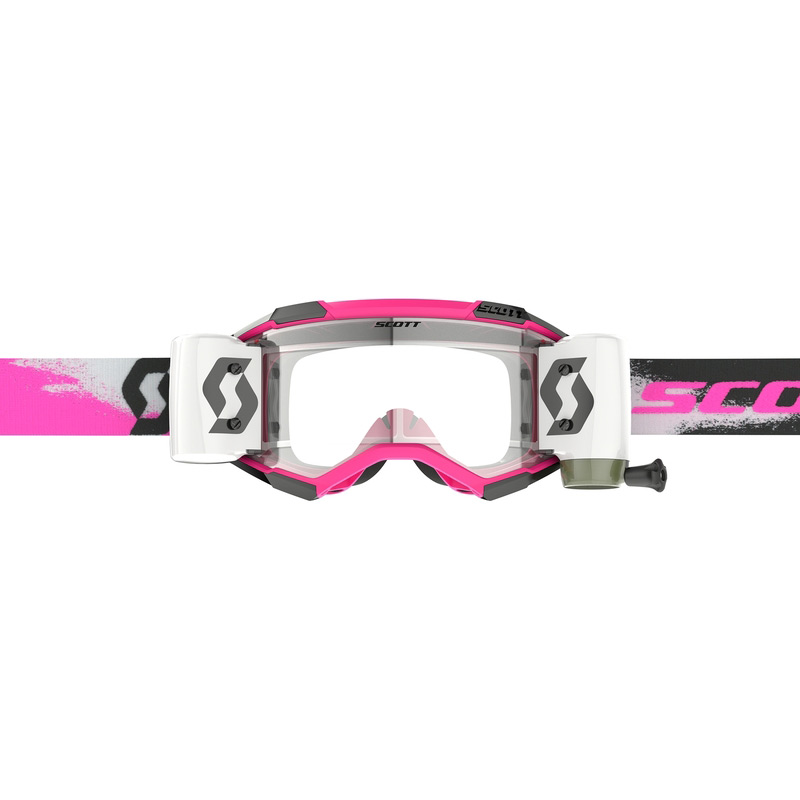 Masque Cross Scott Fury WFS Rose Blanc Roll Off Bandeau