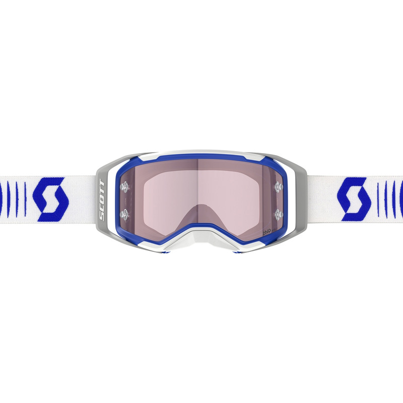 Masque Cross Scott Prospect 2 0 Ecran AMP Blanc Bleu 