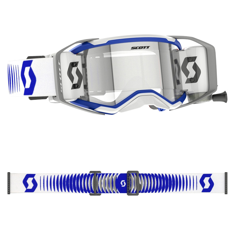 Masque Cross Scott Prospect 20 WFS Roll Off Blanc Bleu