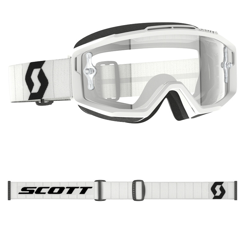 Masque Cross Scott Split OTG Ecran Clair Blanc Noir