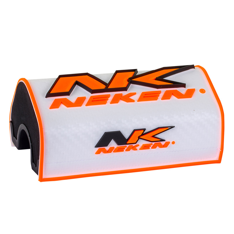 Mousse de Guidon Fat Bar Neken Carbone 3D Blanc Orange