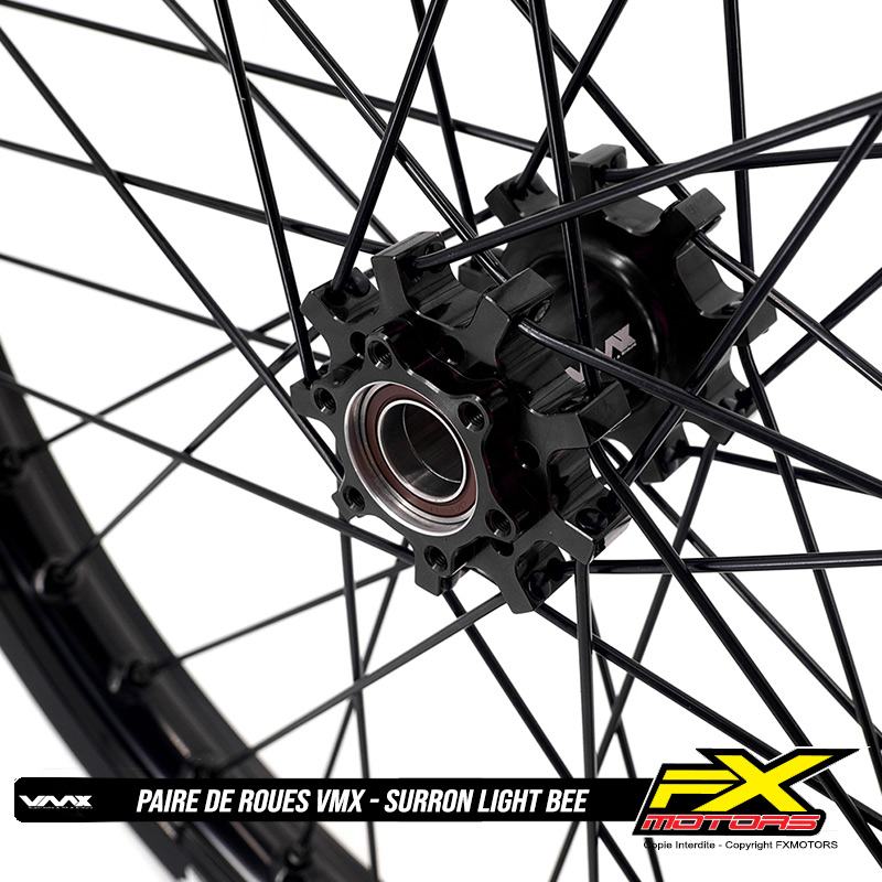 Paires de Roues Motocross Enduro SurRon Light Bee X Noir 3