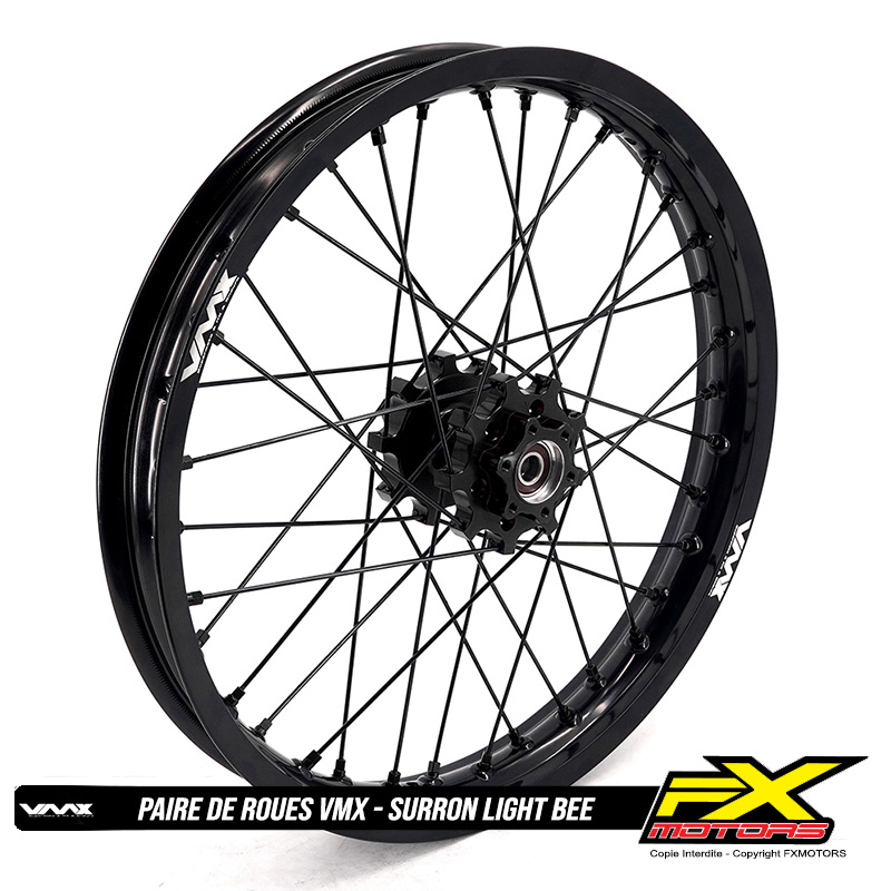 Paires de Roues Motocross Enduro SurRon Light Bee X Noir 5