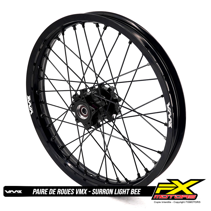 Paires de Roues Motocross Enduro SurRon Light Bee X Noir