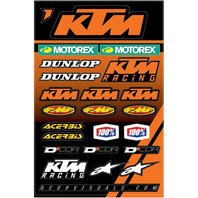 Planche de Stickers Universels KTM Racing