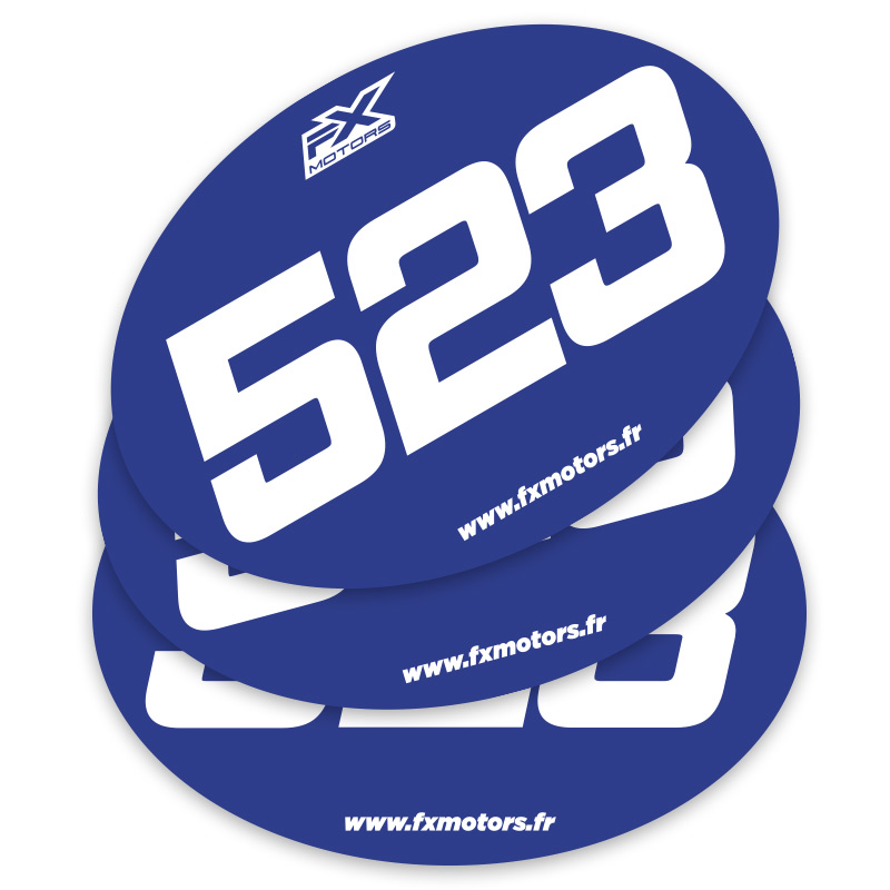 Plaques Stickers 1Course Enduro Bleu