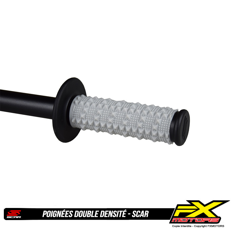Poignees Motocross Enduro Double Densite SCAR Noir