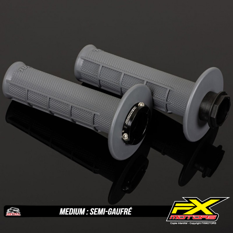 Poignees RENTHAL MX Original Lock On Medium Semi Gaufre