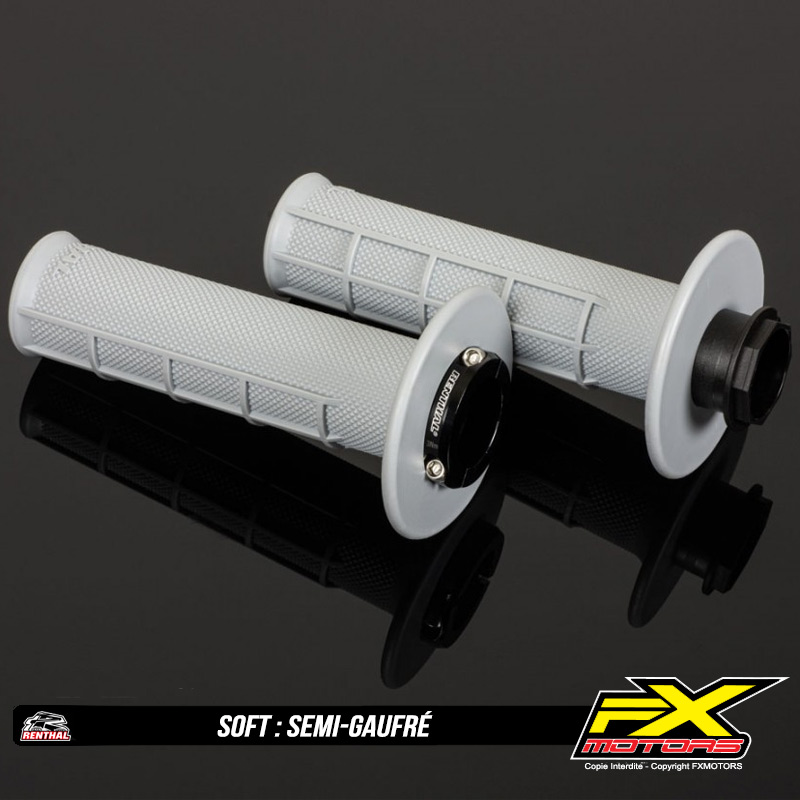 Poignees RENTHAL MX Original Lock On Soft Souple Semi Gaufre