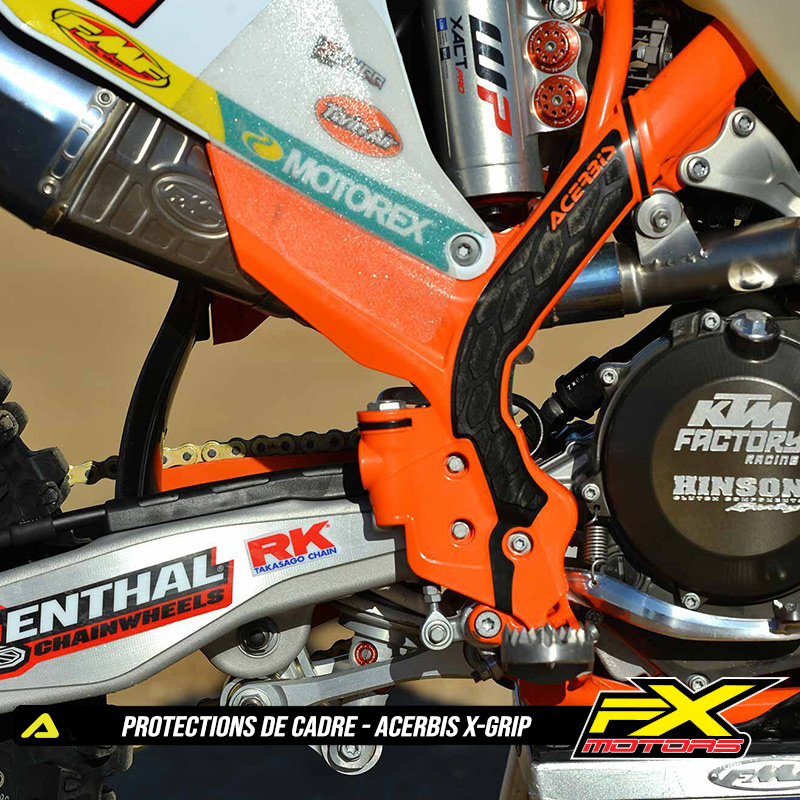 Protections de Cadre ACERBIS X GRIP Anti Derapantes KTM