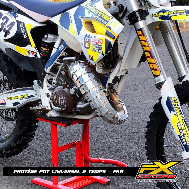 Protege Pot Echappement Universel Motocross Enduro 2 Temps FKR Presentation