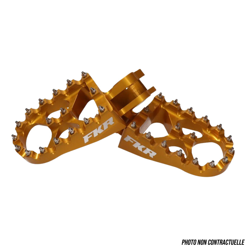 Repose Pieds Motocross Enduro FKR Anodises Or