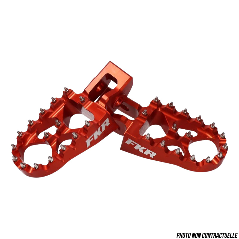 Repose Pieds Motocross Enduro FKR Anodises Orange