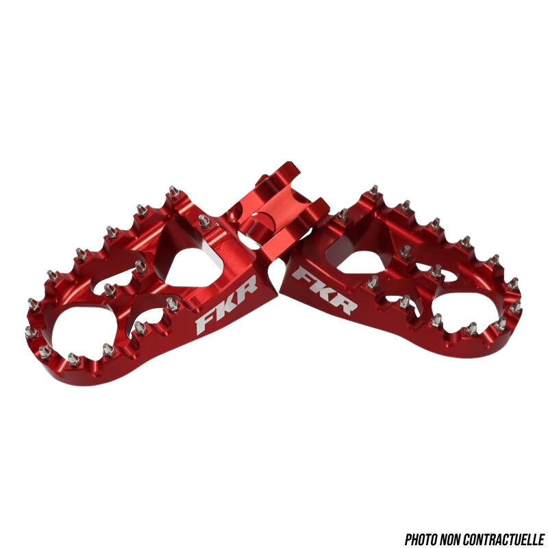 Repose Pieds Motocross Enduro FKR Anodises Rouge