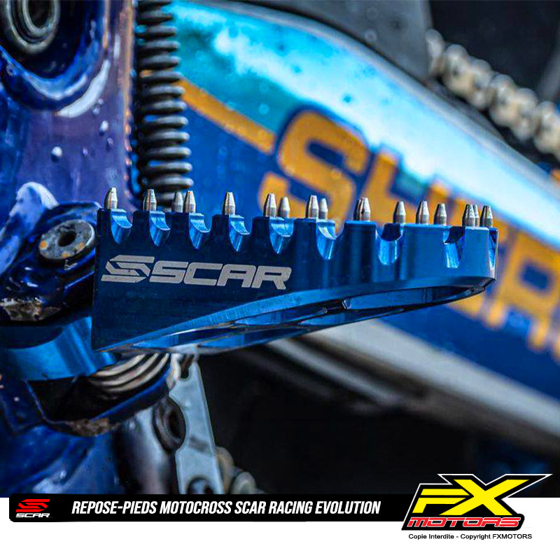 Repose Pieds SCAR Racing Evolution bleu sherco mx