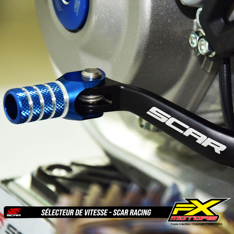 Selecteur de vitesse Motocross Enduro Anodise SCAR Racing Bleu