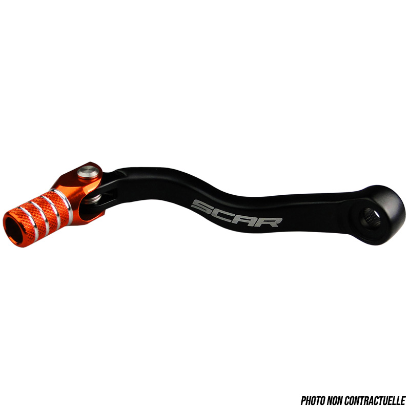 Selecteur de vitesse Motocross Enduro Anodise SCAR Racing Orange 