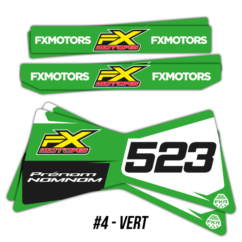 Stickers Personnalises Trepied Motocross Enduro FKR Vert
