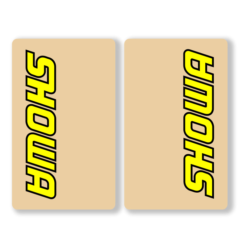 Stickers de Fourche Motocross Enduro Showa Transparent Jaune