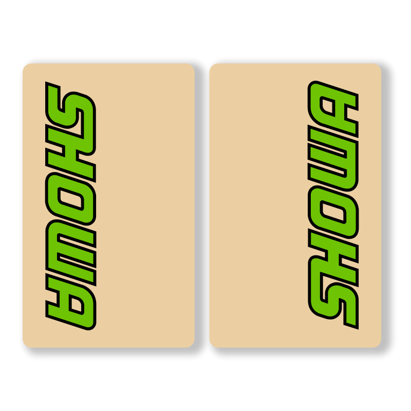 Stickers de Fourche Motocross Enduro Showa Transparent Vert