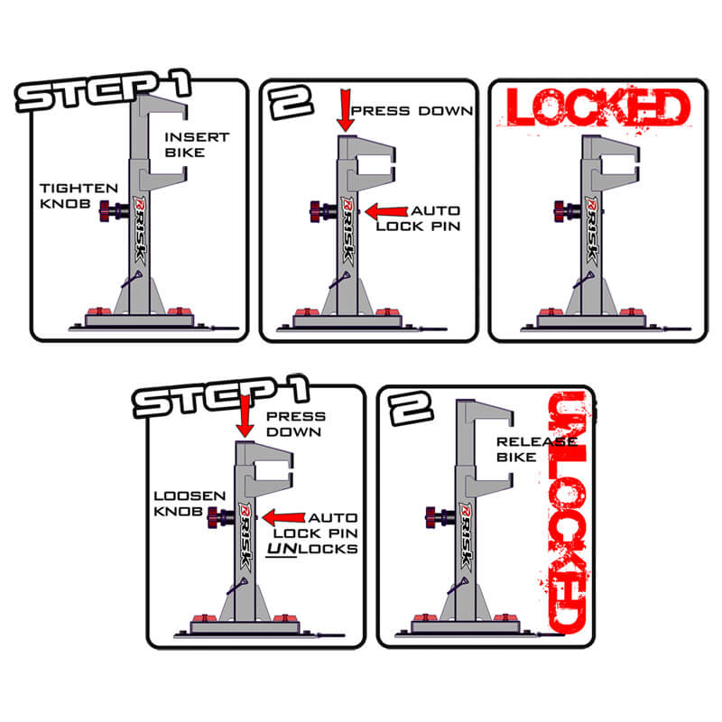 Support Transport Moto Risk Racing lock n load notice