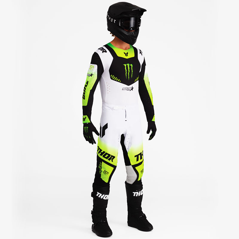 Tenue Cross Thor MX Monster Energy Edition Limitee BlancNoir 03