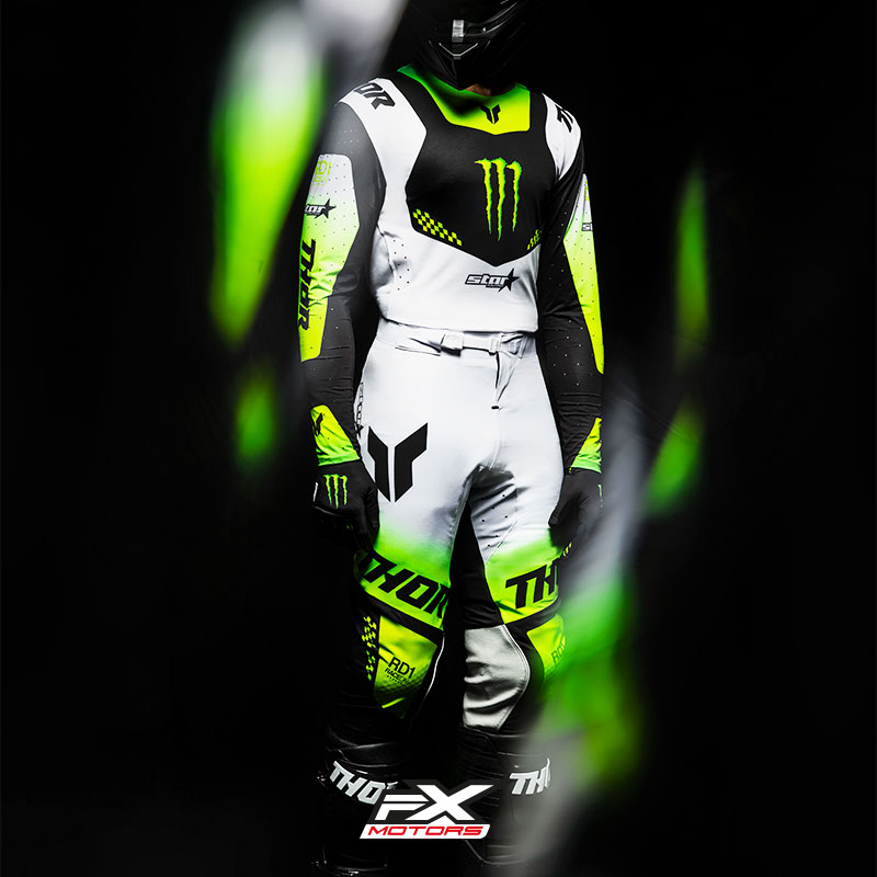Tenue Cross Thor MX Monster Energy Edition Limitee BlancNoir 08
