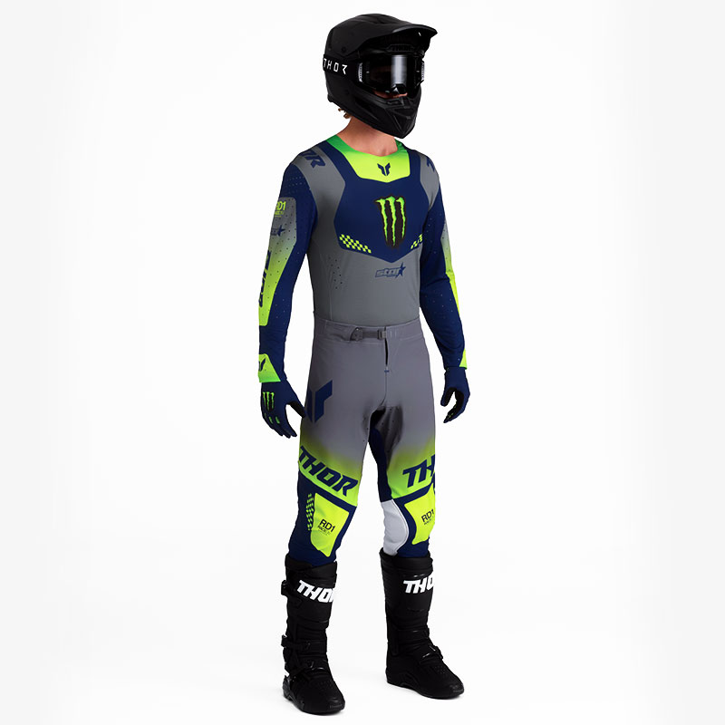 Tenue Cross Thor MX Monster Energy Edition Limitee GrisBleu 03