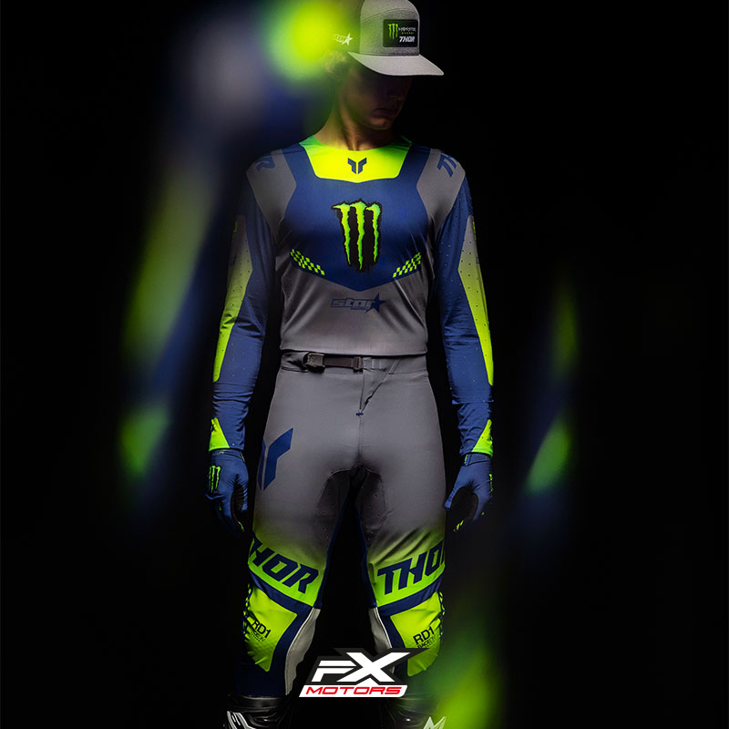Tenue Cross Thor MX Monster Energy Edition Limitee GrisBleu 08
