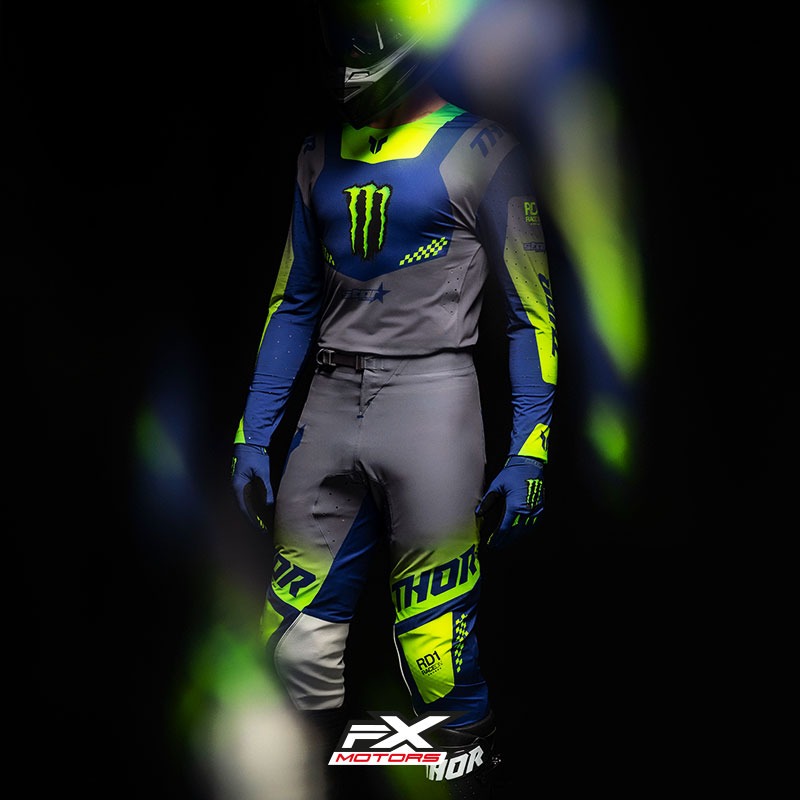Tenue Cross Thor MX Monster Energy Edition Limitee GrisBleu 13