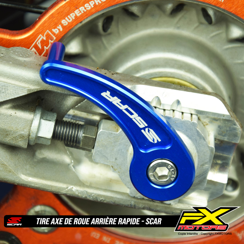 Tire Axe de Roue Arriere Rapide Scar Racing Bleu