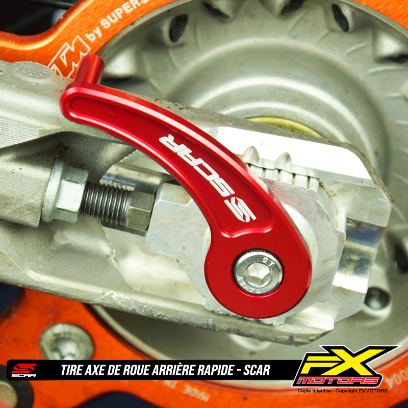 Tire Axe de Roue Arriere Rapide Scar Racing Rouge