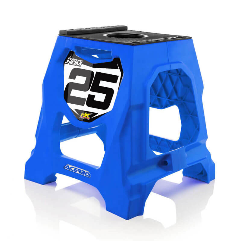 acerbis 711 fxmotors bleu plaque numero seule blanc